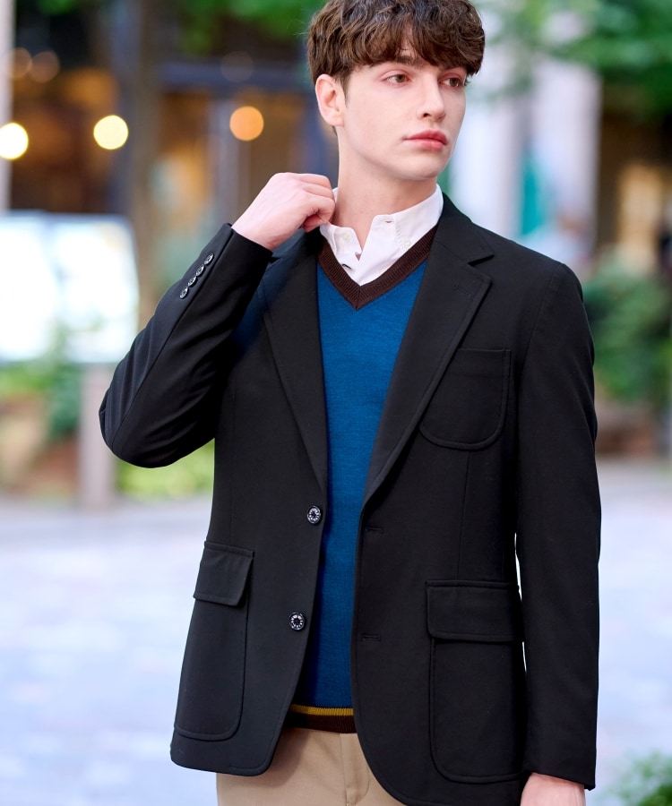 ドレステリア(メンズ)(DRESSTERIOR(Men))の【セットアップ可】ストレッチリラクシング スリーパッチジャケット10