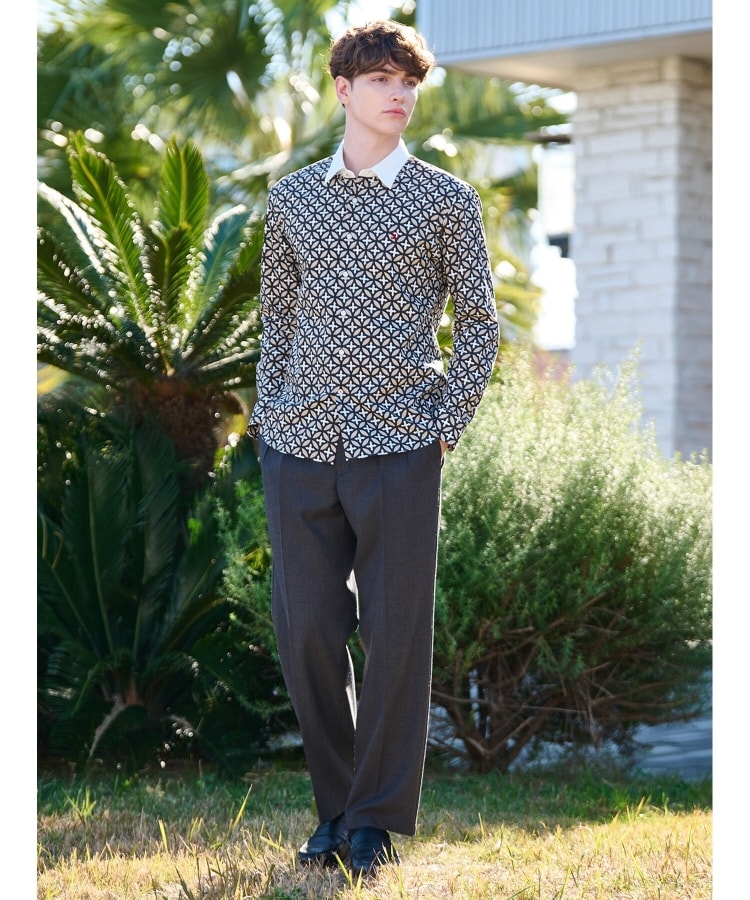 ドレステリア(メンズ)(DRESSTERIOR(Men))のオーバーラップサークル クレリックシャツ4