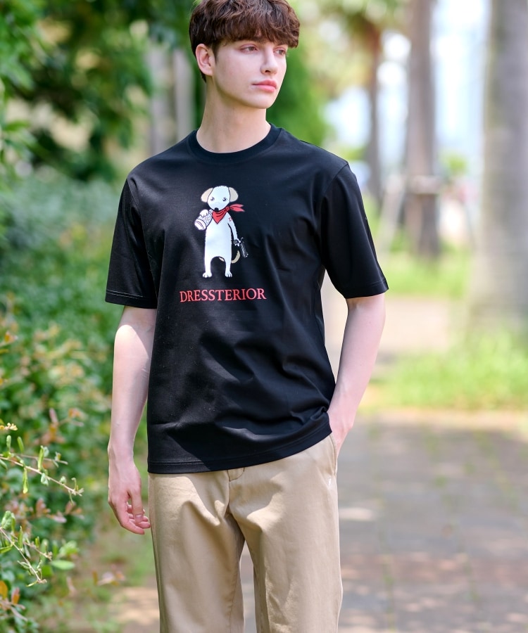 ドレステリア(メンズ)(DRESSTERIOR(Men))の【接触冷感／抗菌防臭／消臭】ICE CLEAR COTTON DRINKER DOG Tシャツ4