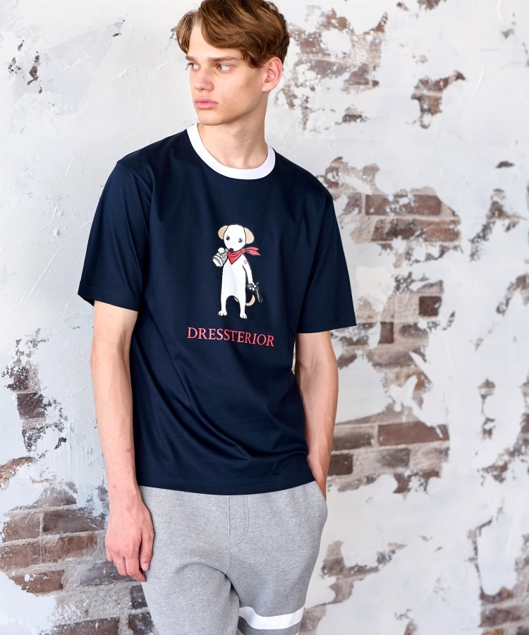 ドレステリア(メンズ)(DRESSTERIOR(Men))の【接触冷感／抗菌防臭／消臭】ICE CLEAR COTTON DRINKER DOG Tシャツ25
