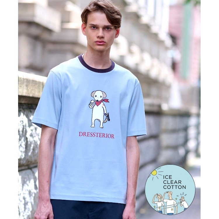 ドレステリア(メンズ)(DRESSTERIOR(Men))の【接触冷感／抗菌防臭／消臭】ICE CLEAR COTTON DRINKER DOG Tシャツ Ｔシャツ