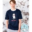 ドレステリア(メンズ)(DRESSTERIOR(Men))の【接触冷感／抗菌防臭／消臭】ICE CLEAR COTTON DRINKER DOG Tシャツ ネイビー(094)