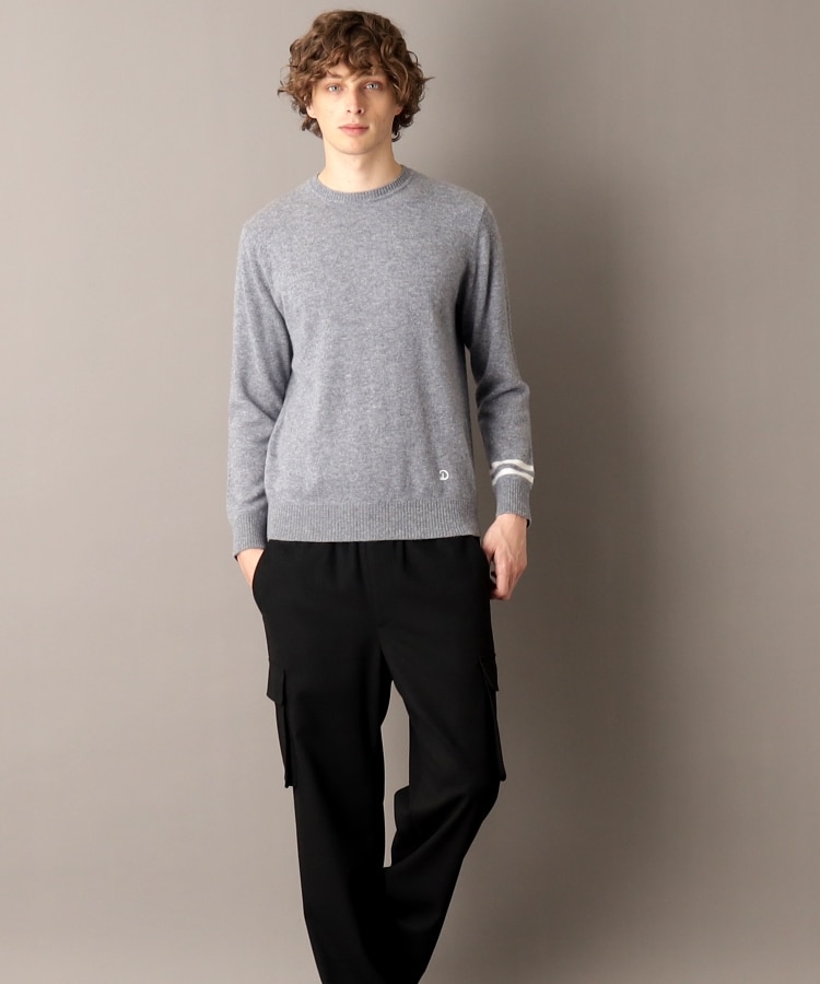 カシミヤ100%】ピュアカシミヤクルーネックニット(ニット カシミヤ100%】ピュアカシミヤクルーネックニット(ニット