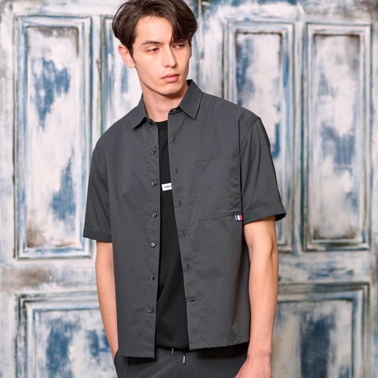 ドレステリア(メンズ)(DRESSTERIOR(Men))の【セットアップ可/撥水性/UVカット/Safari5月号掲載】COOL DOTS ショートスリーブシャツ カジュアルシャツ