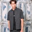 ドレステリア(メンズ)(DRESSTERIOR(Men))の【セットアップ可/撥水性/UVカット/Safari5月号掲載】COOL DOTS ショートスリーブシャツ グレー(012)