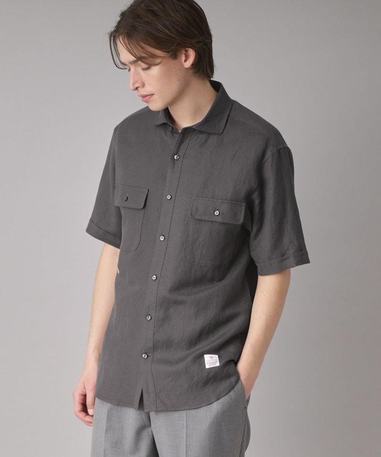 ドレステリア(メンズ)(DRESSTERIOR(Men))のリネンレーヨン ハーフスリーブシャツ19
