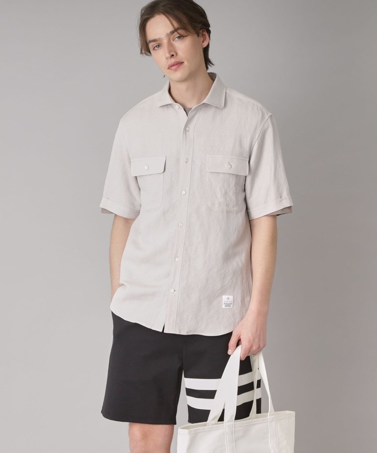 ドレステリア(メンズ)(DRESSTERIOR(Men))のリネンレーヨン ハーフスリーブシャツ31