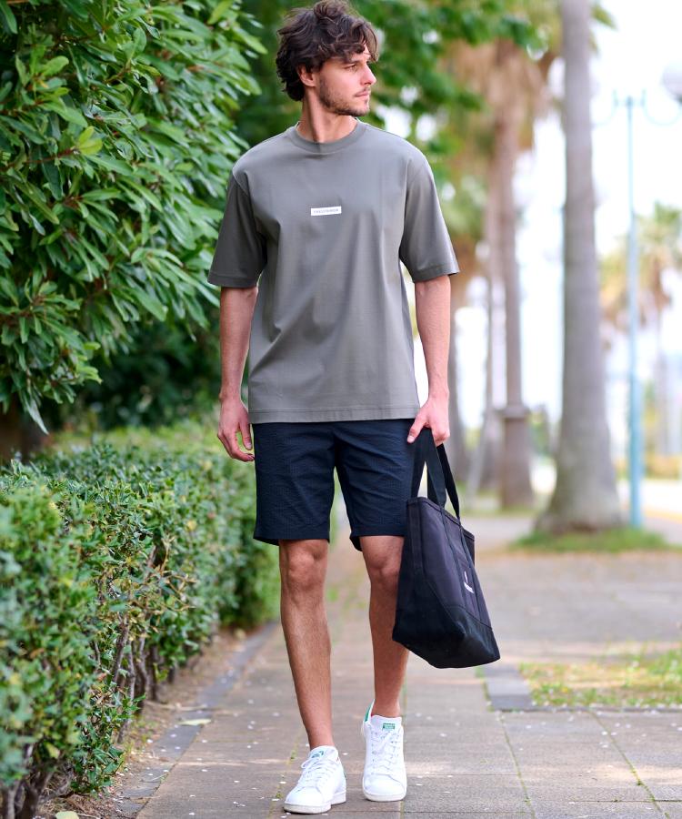 ドレステリア(メンズ)(DRESSTERIOR(Men))の【セットアップ可/吸湿速乾】COOLMAX シアサッカー ショートパンツ1
