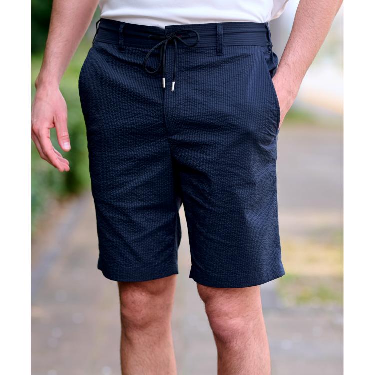 ドレステリア(メンズ)(DRESSTERIOR(Men))の【セットアップ可/吸湿速乾】COOLMAX シアサッカー ショートパンツ ショートパンツ