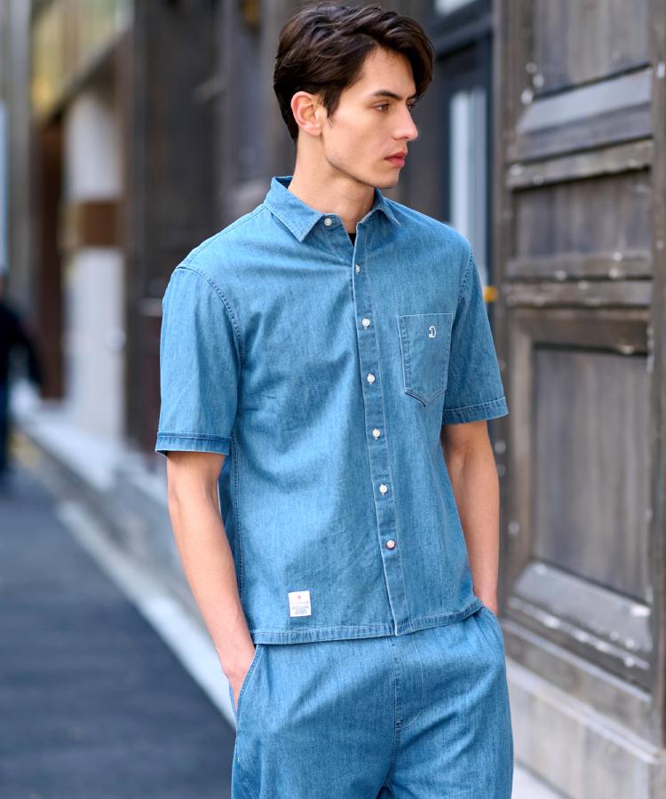 ドレステリア(メンズ)(DRESSTERIOR(Men))の【セットアップ可】ライトデニム ハーフスリーブシャツ7