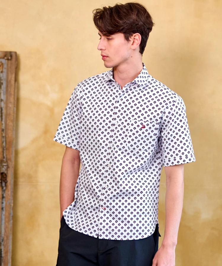 ドレステリア(メンズ)(DRESSTERIOR(Men))のポートベロープリント ショートスリーブシャツ13