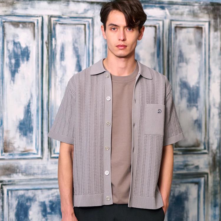 ドレステリア(メンズ)(DRESSTERIOR(Men))の【Safari5月号掲載】オーガニックコットン キューバニットシャツ ニット/セーター