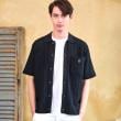 ドレステリア(メンズ)(DRESSTERIOR(Men))の【Safari5月号掲載】オーガニックコットン キューバニットシャツ ブラック(019)