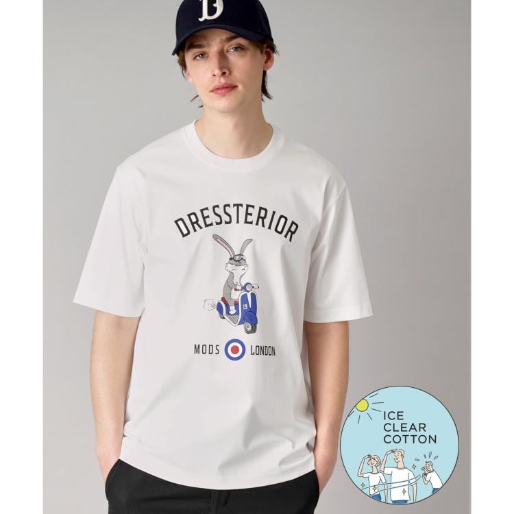 ドレステリア(メンズ)(DRESSTERIOR(Men))の【接触冷感/抗菌防臭/消臭/Safari5月号掲載】ICE CLEAR COTTON ロンドンラビットTシャツ Ｔシャツ
