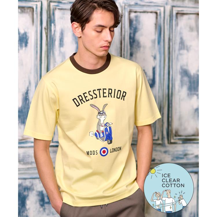 ドレステリア(メンズ)(DRESSTERIOR(Men))の【接触冷感/抗菌防臭/消臭/Safari5月号掲載】ICE CLEAR COTTON ロンドンラビットTシャツ Ｔシャツ