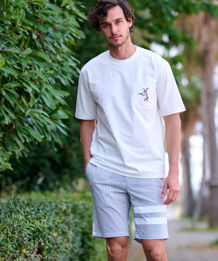 ドレステリア(メンズ)(DRESSTERIOR(Men))の【接触冷感/UVカット】BACK BREEZE TECH ラビットポケTシャツ3