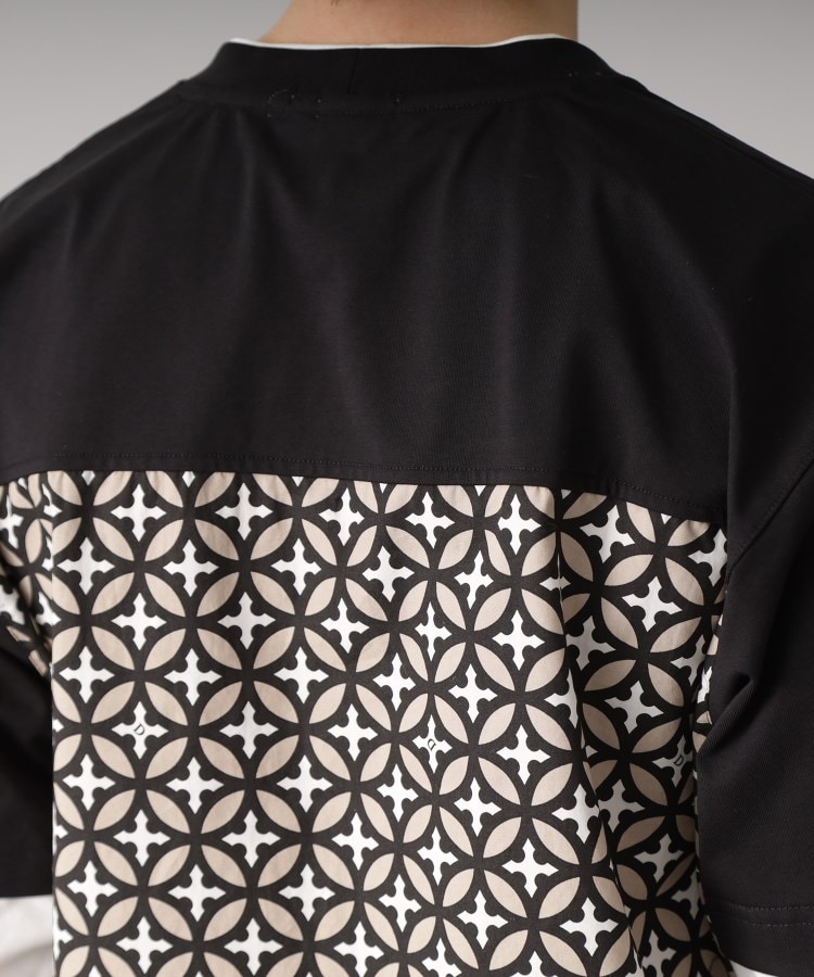 ドレステリア(メンズ)(DRESSTERIOR(Men))の【接触冷感/UVカット】BACK BREEZE TECH バックオーバーラップサークルレイヤードロングTシャツ23