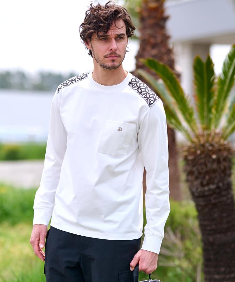 ドレステリア(メンズ)(DRESSTERIOR(Men))の【接触冷感/UVカット】BACK BREEZE TECH ロングTシャツ7