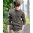 ドレステリア(メンズ)(DRESSTERIOR(Men))の【Safari12月号掲載】エクスクルーシブフライスロングTシャツ オリーブグリーン(026)