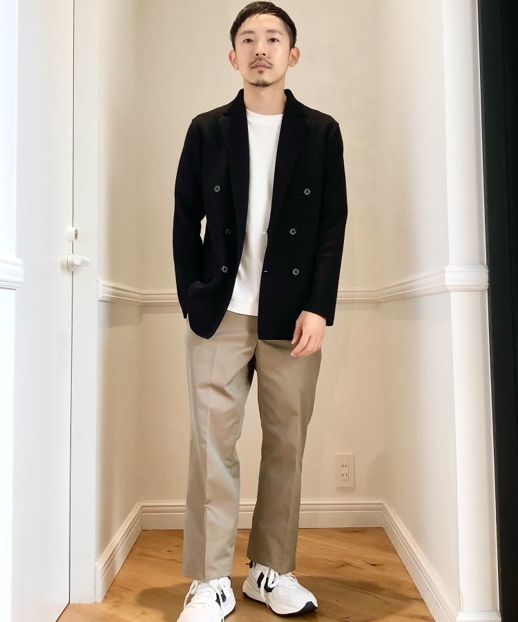 シャンブレーギャバ ワイドパンツ