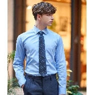 オリアン/SLIMFITドレスシャツダークネイビー/420571 ACTIVE TAILOR】プリントジャージドレスシャツ｜メンズ
