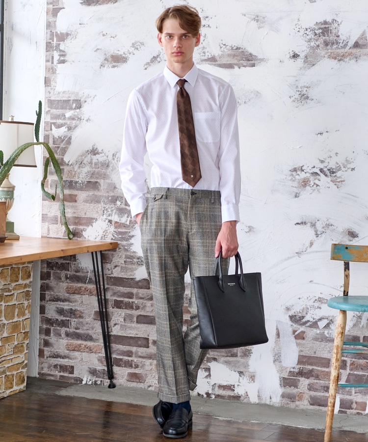 ドレステリア(メンズ)(DRESSTERIOR(Men))のスクエアシュリンクレザー トートバッグ1