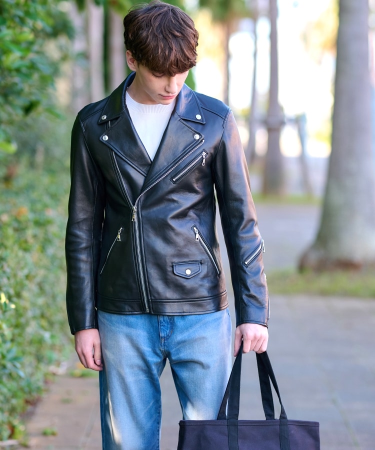 ドレステリア(メンズ)(DRESSTERIOR(Men))の【本革】レザーライダースジャケット7