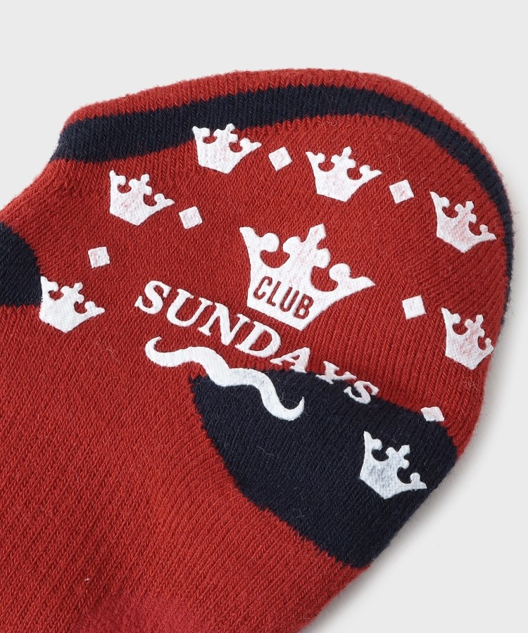 アダバット(メンズ)(adabat(Men))の【新レーベル ADABAT NAVY】３Dベリーショートソックス5