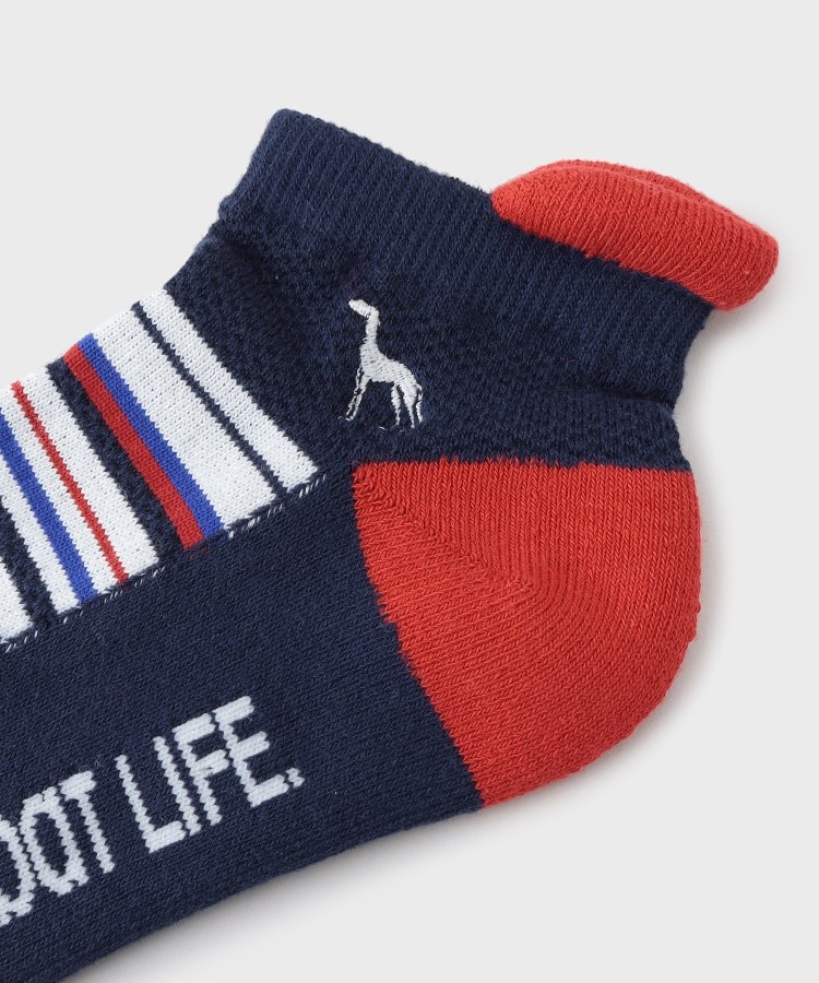 アダバット(メンズ)(adabat(Men))の【新レーベル ADABAT NAVY】マルチボーダーベリーショートソックス5