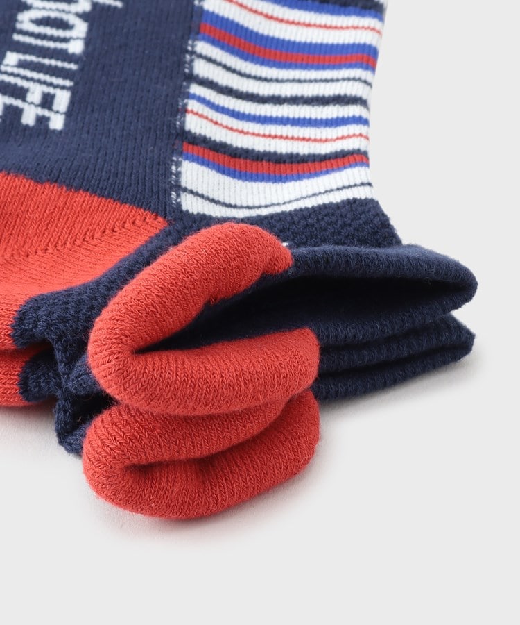 アダバット(メンズ)(adabat(Men))の【新レーベル ADABAT NAVY】マルチボーダーベリーショートソックス3