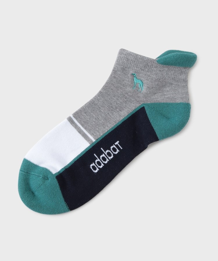 アダバット(メンズ)(adabat(Men))の【新レーベル ADABAT NAVY】カラーブロックベリーショートソックス1