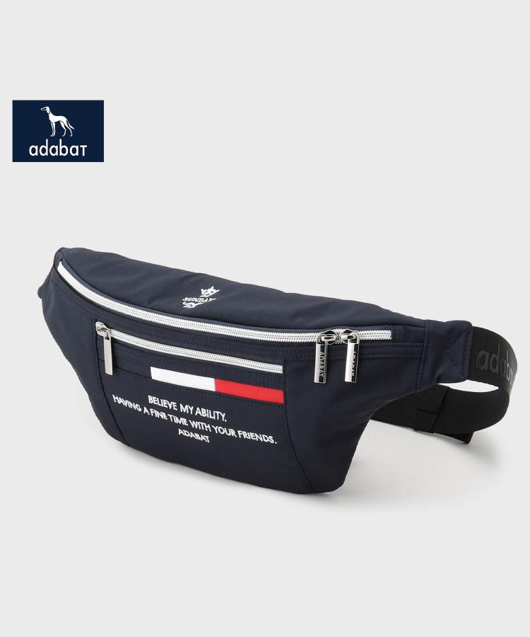 アダバット(メンズ)(adabat(Men))の【新レーベル ADABAT NAVY】トリコロールボディバッグ ネイビー(094)