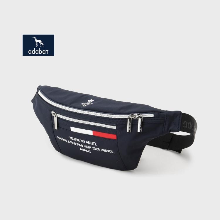 アダバット(メンズ)(adabat(Men))の【新レーベル ADABAT NAVY】トリコロールボディバッグ ボディバッグ・ウエストポーチ