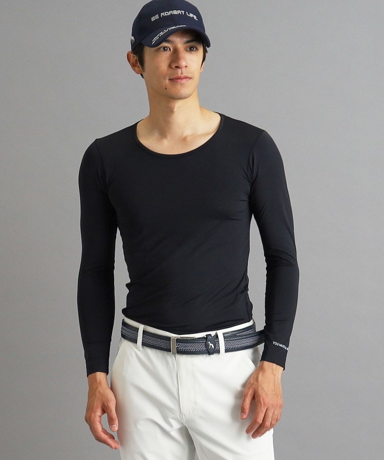アダバット(メンズ)(adabat(Men))の【COOL】クールタッチクルーネックインナー ネイビー(094)
