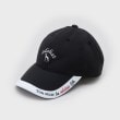 アダバット(メンズ)(adabat(Men))のラインブリムラウンディッシュキャップ ブラック(019)