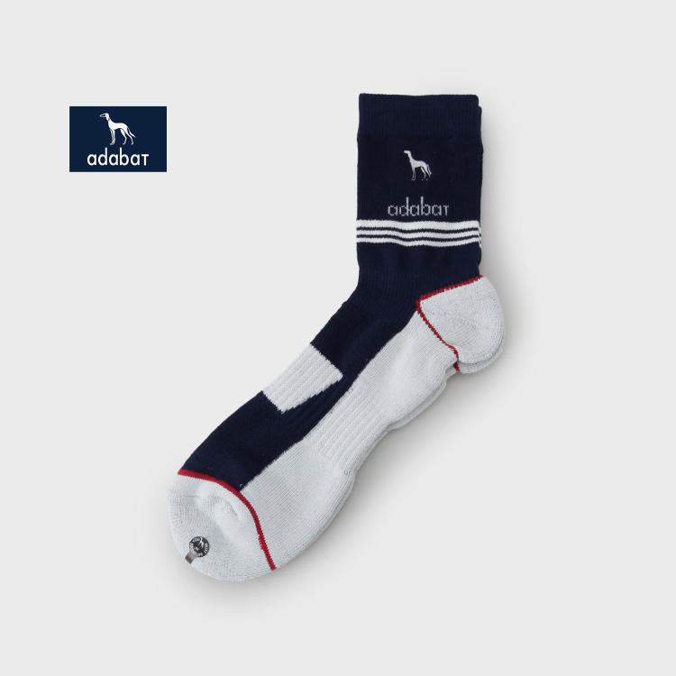 アダバット(メンズ)(adabat(Men))の【新レーベル ADABAT NAVY】バイカラーショートソックス ソックス