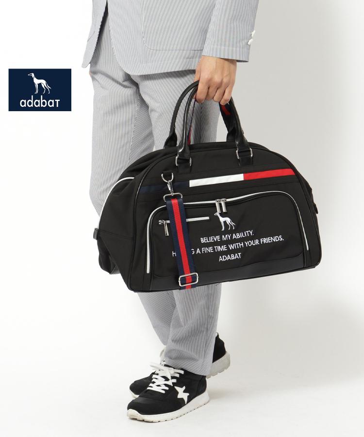 アダバット(メンズ)(adabat(Men))の【新レーベル ADABAT NAVY】トリコロールボストンバッグ ブラック(019)
