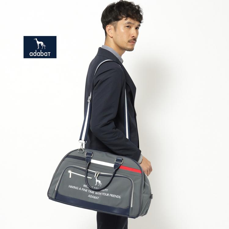 アダバット(メンズ)(adabat(Men))の【新レーベル ADABAT NAVY】トリコロールボストンバッグ ボストンバッグ