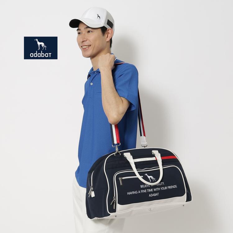 アダバット(メンズ)(adabat(Men))の【新レーベル ADABAT NAVY】トリコロールボストンバッグ ボストンバッグ