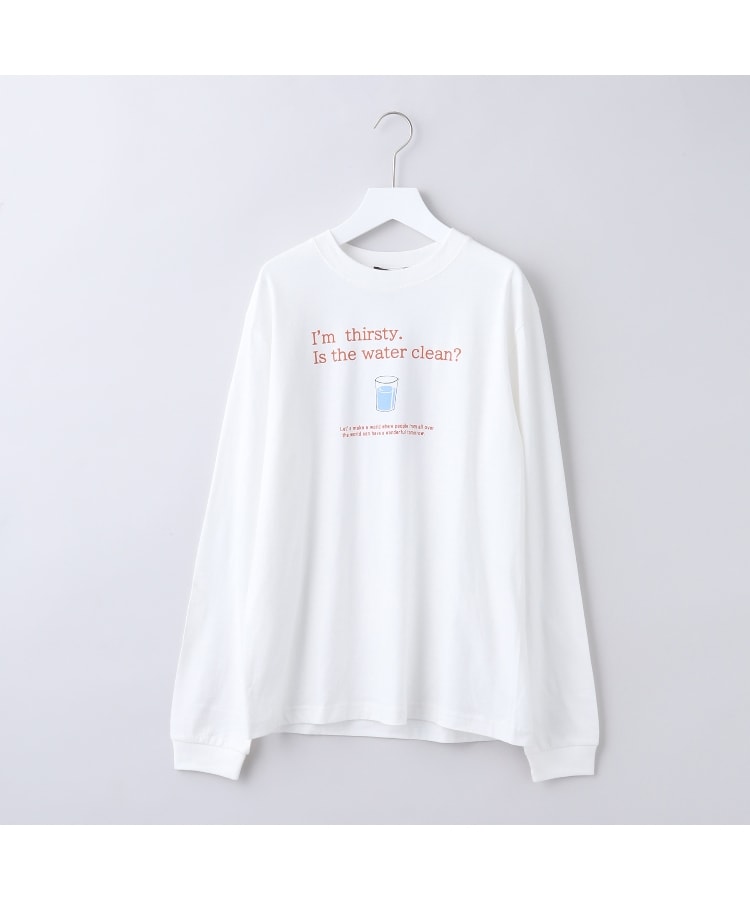 ＜WORLD＞ Reflect(リフレクト) 【WORLD for the World/洗える】Water ロゴ ロングスリーブTシャツ