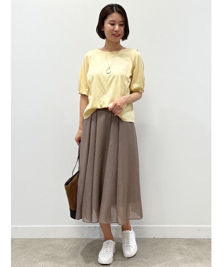 ◇【WEB限定カラーあり/洗える】ギャザースカート（ミモレスカート