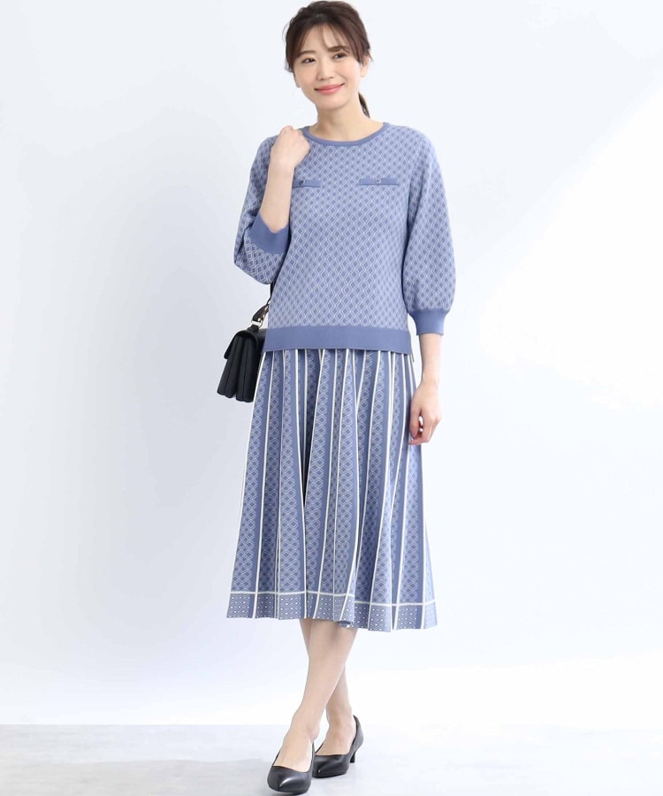 リフレクト(Reflect)の【WEB限定カラーあり/洗える】クラシカルダイヤ柄ニット37
