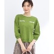 リフレクト(Reflect)の【WEB限定カラーあり/洗える】クラシカルダイヤ柄ニット イエローグリーン(525)