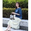 リフレクト(Reflect)の【WEB限定カラーあり/洗える】リーフモチーフプリントスカート27