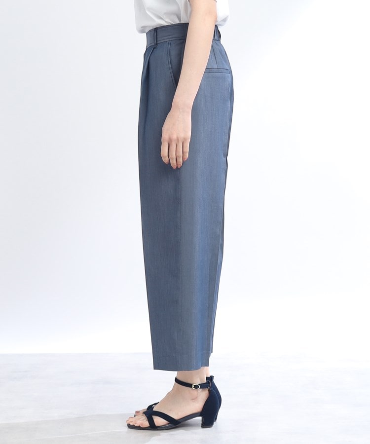 接触冷感/洗える】センタープレスワイドクロップドパンツ(6~9 接触冷感/洗える】センタープレスワイドクロップドパンツ(6~9