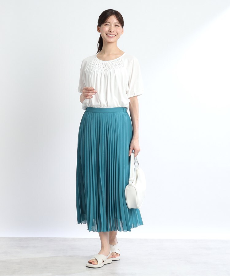 リフレクト(Reflect)の【SALE／接触冷感／洗える】スモッキング刺繍ジャージブラウス6