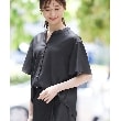 リフレクト(Reflect)の【SALE／接触冷感／マシンウォッシュ可／セットアップ可能】リラクシーフレアスリーブブラウス ブラック(019)