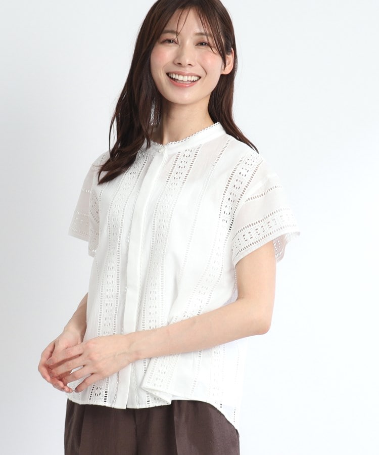 リフレクト(Reflect)の【SALE／手洗い可能】涼しげ刺繍レースブラウス7