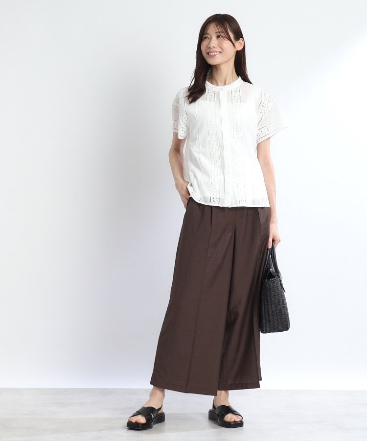 SALE/手洗い可能】涼しげ刺繍レースブラウス(シャツ・ブラウス SALE/手洗い可能】涼しげ刺繍レースブラウス(シャツ・ブラウス