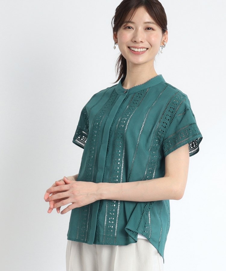 リフレクト(Reflect)の【SALE／手洗い可能】涼しげ刺繍レースブラウス15